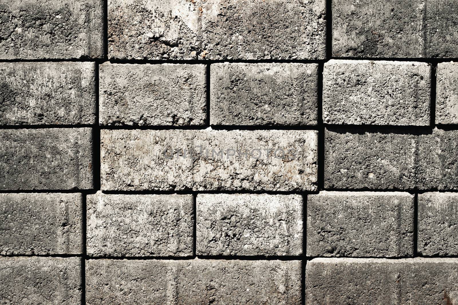 abstract background or texture detail concrete bricks stacked