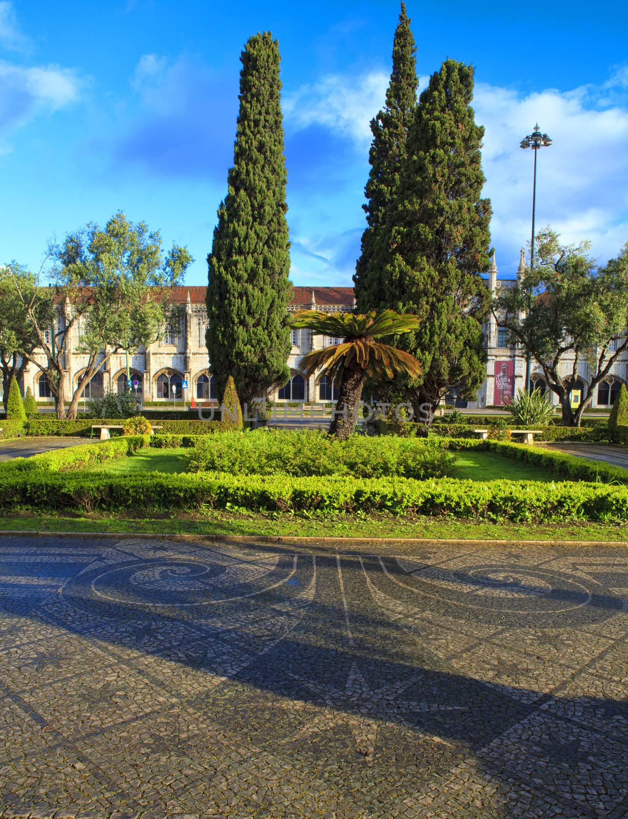 Park in front of jeronimos monastery, Lisbon