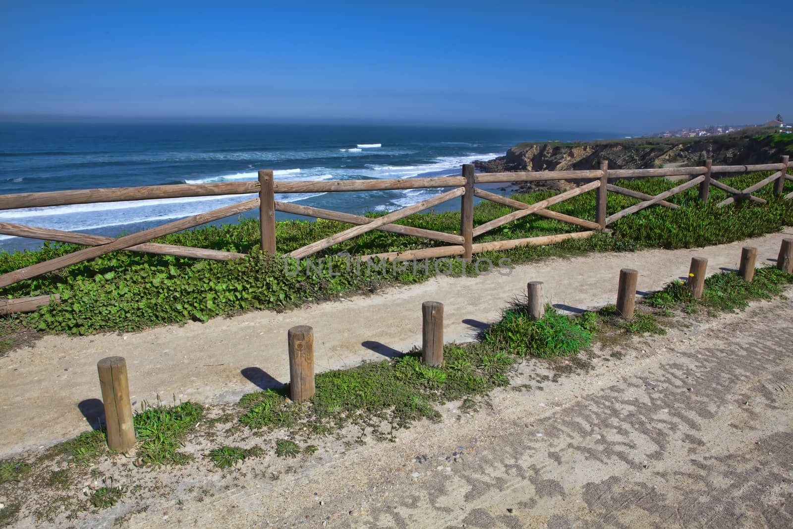 Atlantic ocean coast view .Sintra Portugal