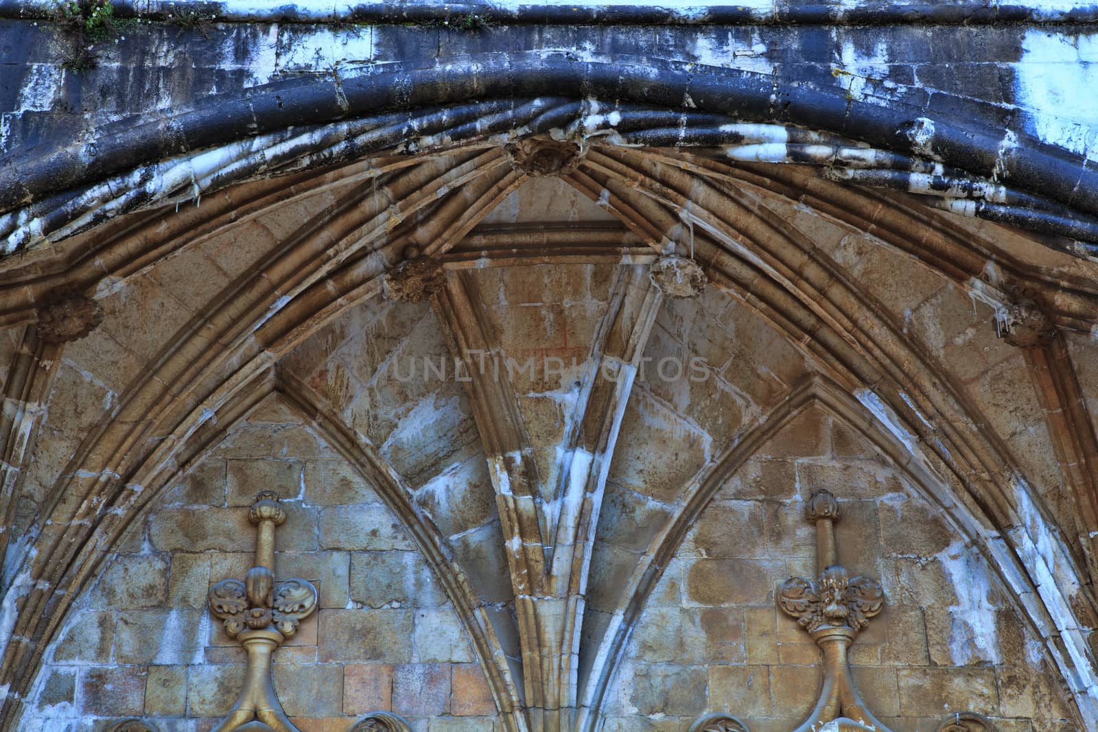 Architecture details of the monastery or hieronymites