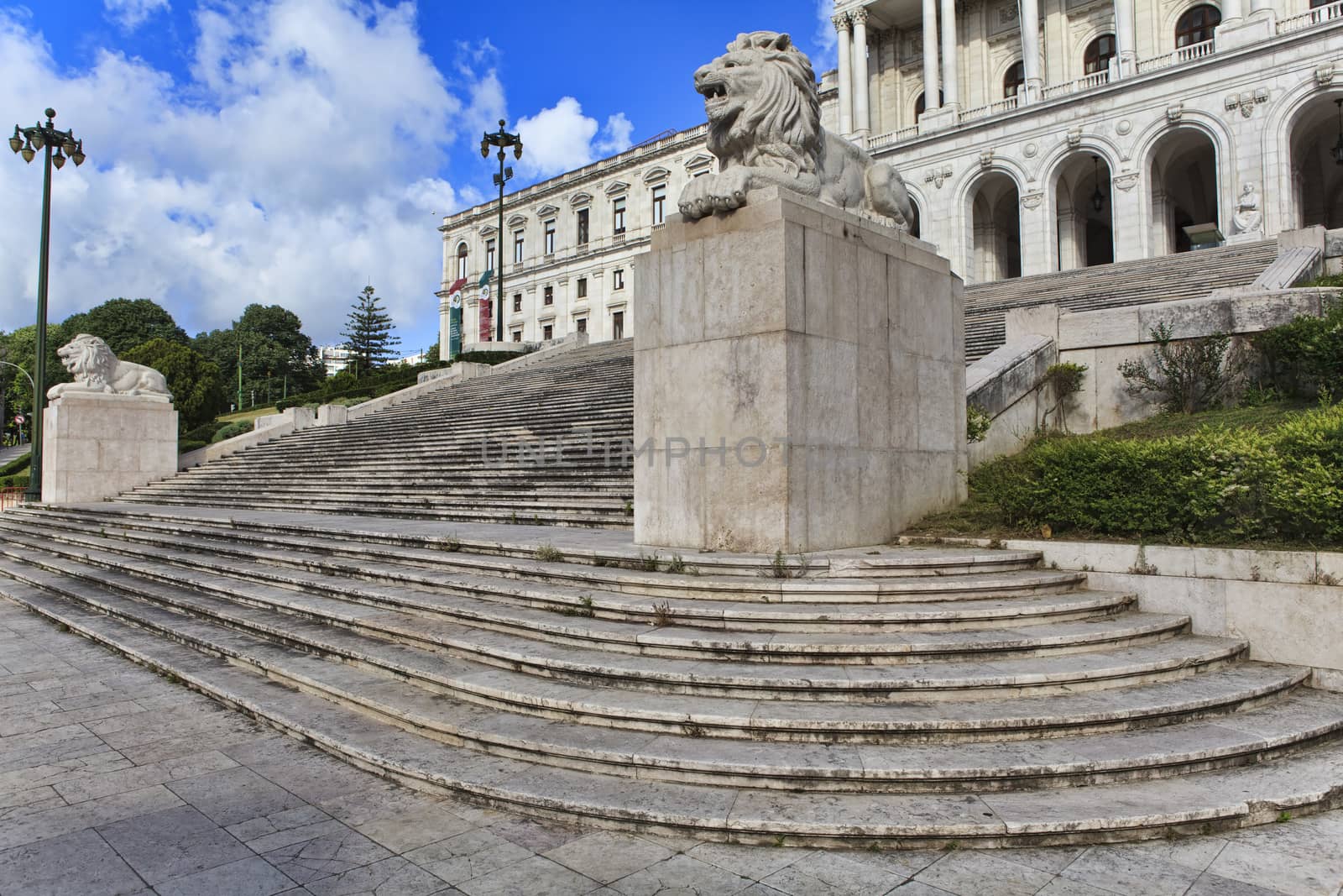 Monumental Portuguese Parliament (Sao Bento Palace), located in Lisbon, Portugal