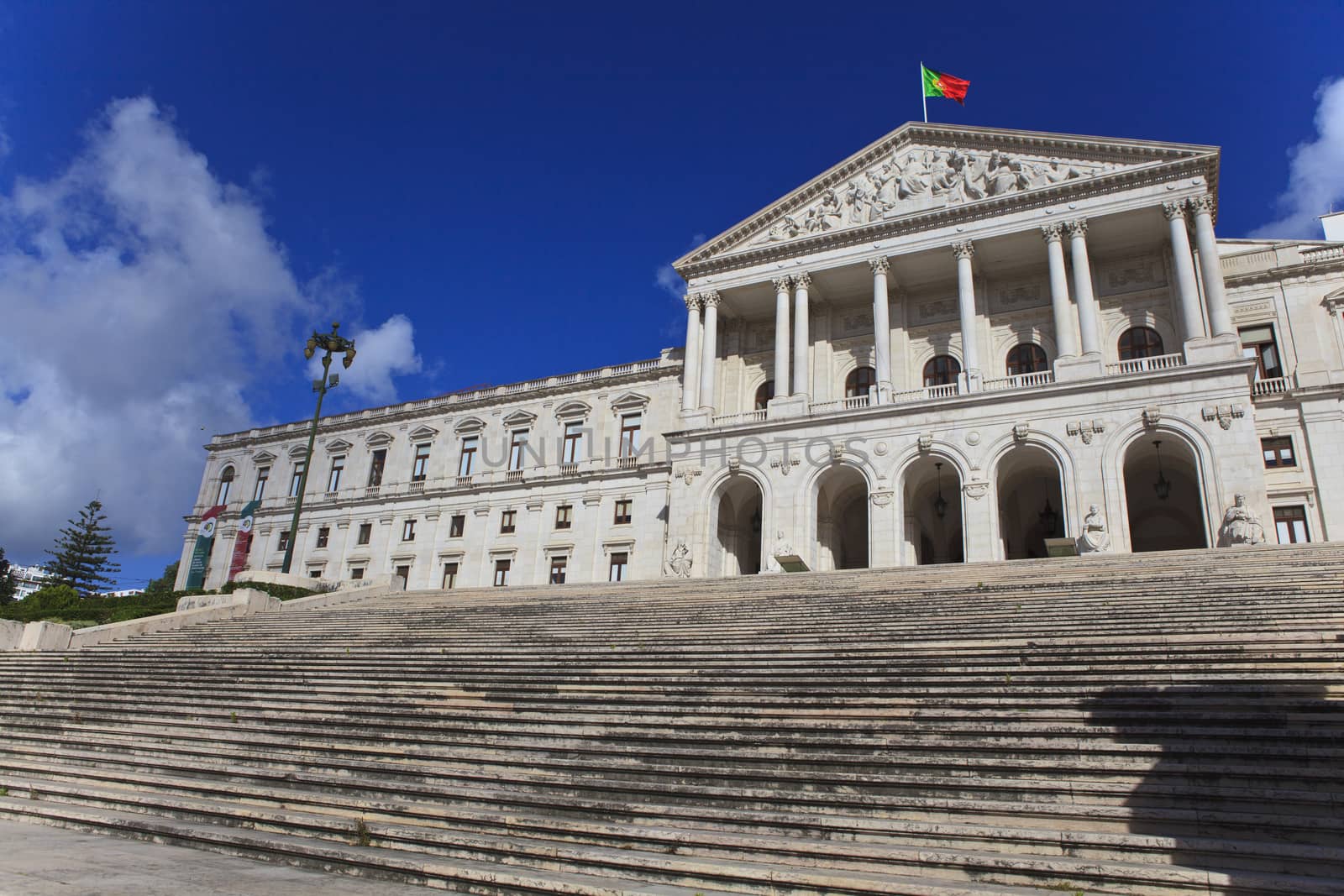 Monumental Portuguese Parliament (Sao Bento Palace), located in Lisbon, Portugal