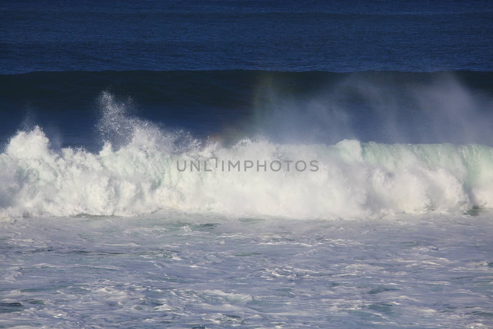 Sea surf great wave break on coastline