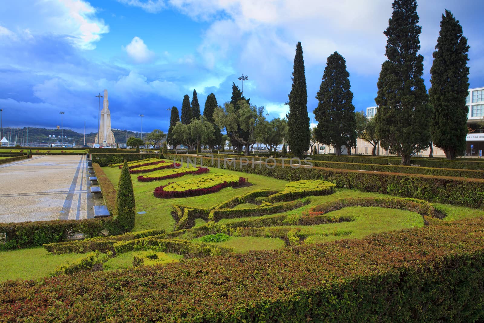 Park in front of jeronimos monastery, Lisbon