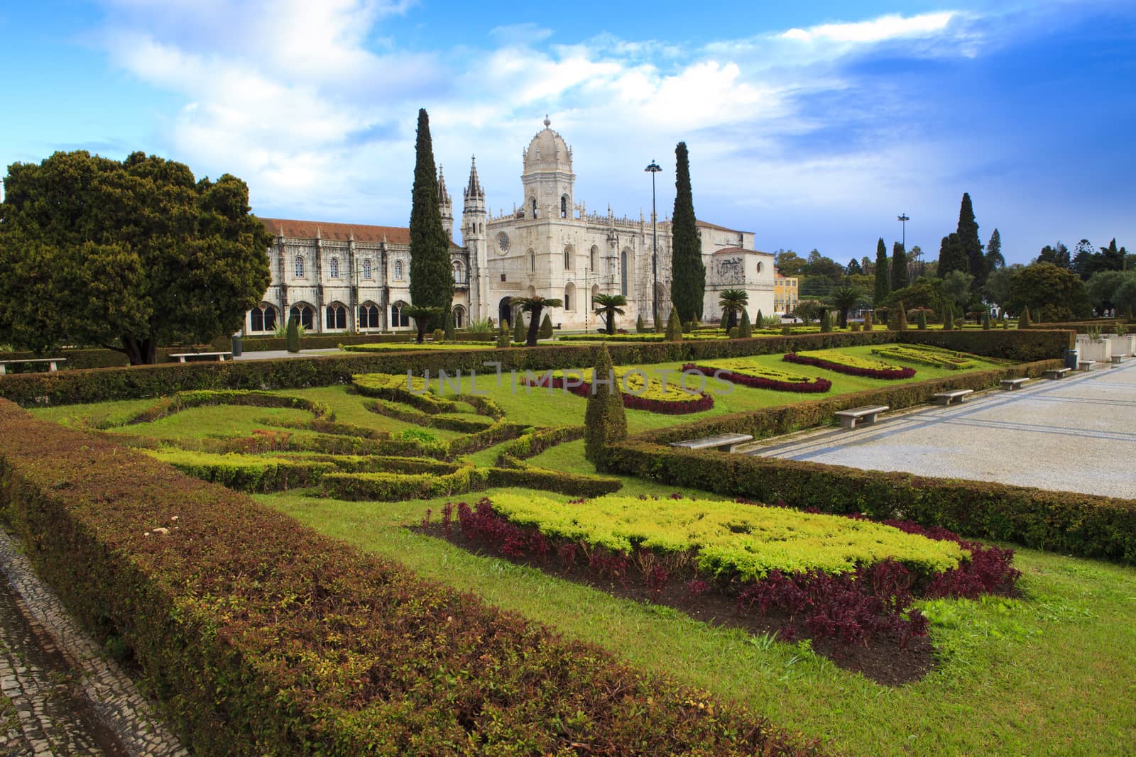 Park in front of jeronimos monastery, Lisbon