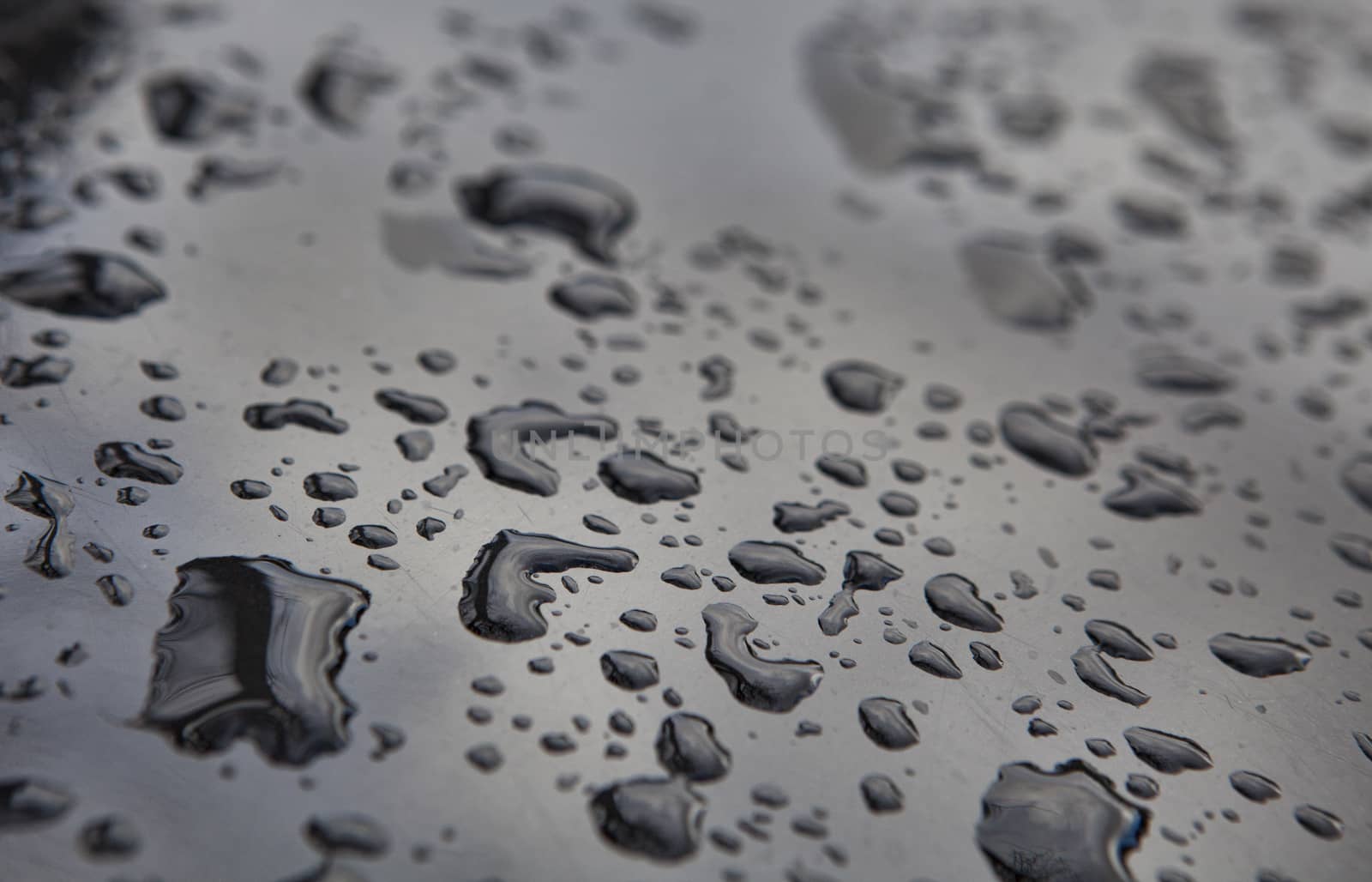 Drops of water on glass