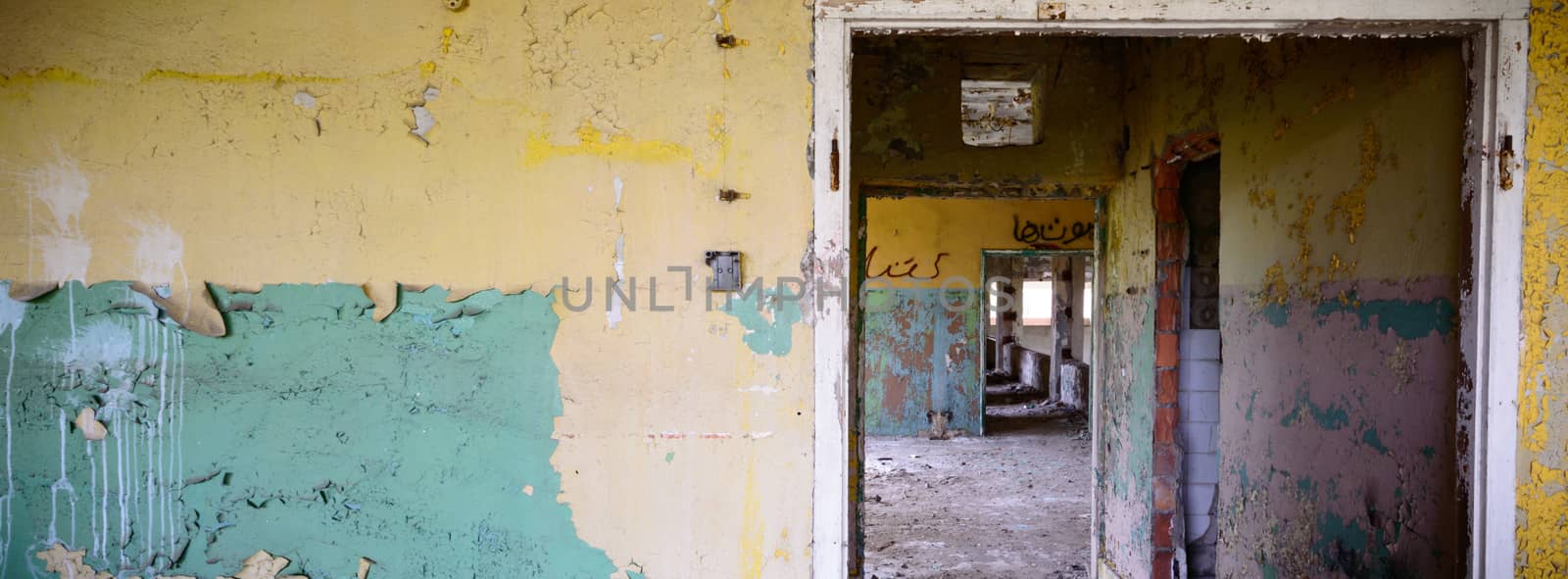 ruins of a very heavily polluted industrial factory, industrial series