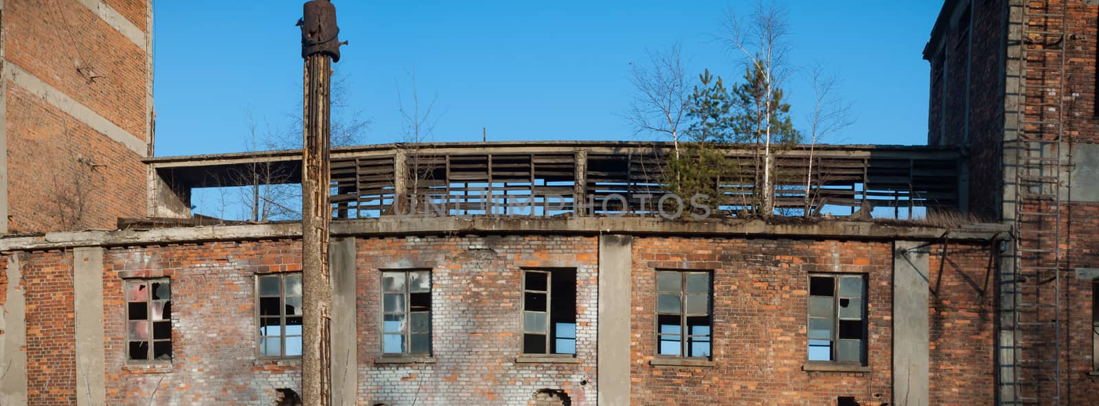 ruins of a very heavily polluted industrial factory, industrial series