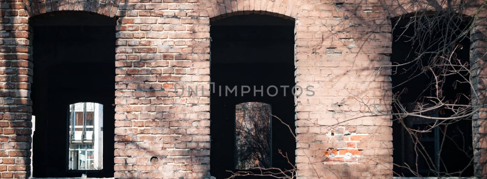 ruins of a very heavily polluted industrial factory, industrial series