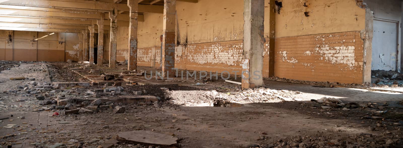 ruins of a very heavily polluted industrial factory, industrial series