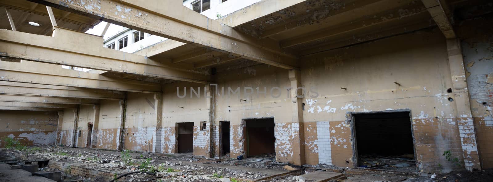 ruins of a very heavily polluted industrial factory, industrial series