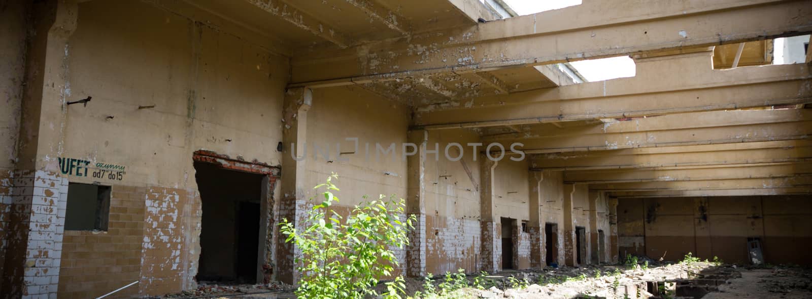 ruins of a very heavily polluted industrial factory, industrial series