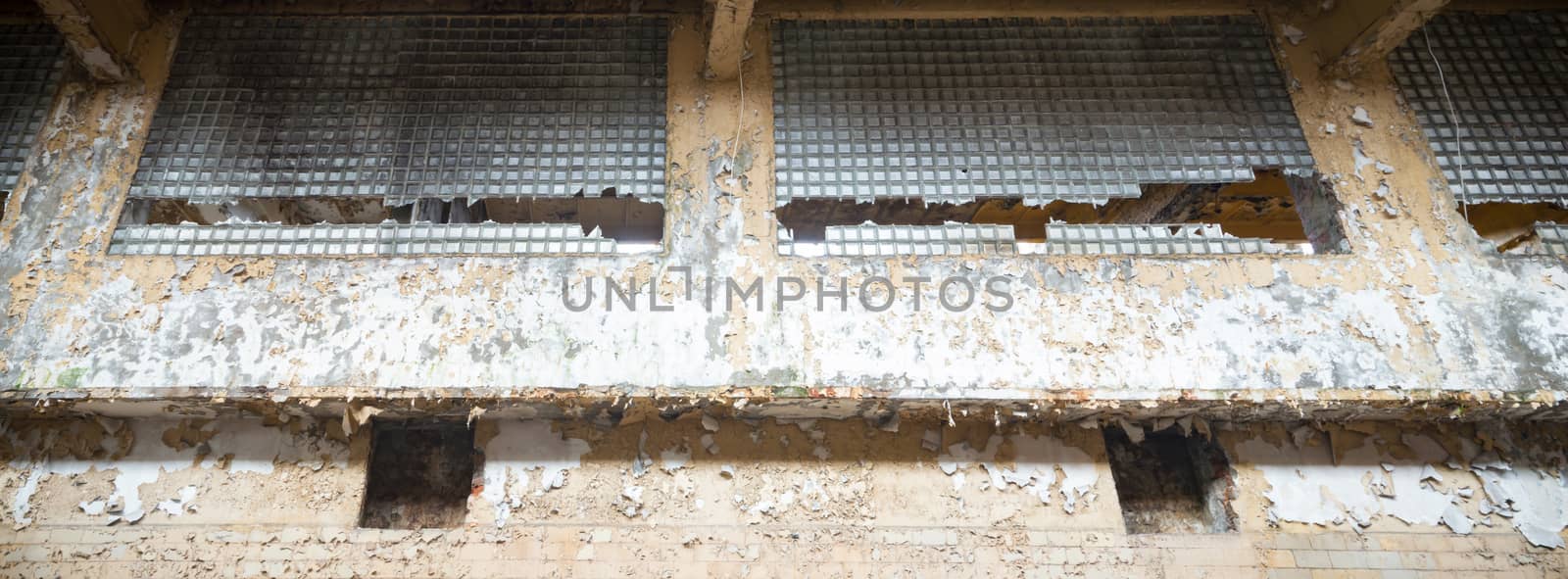 ruins of a very heavily polluted industrial factory, industrial series