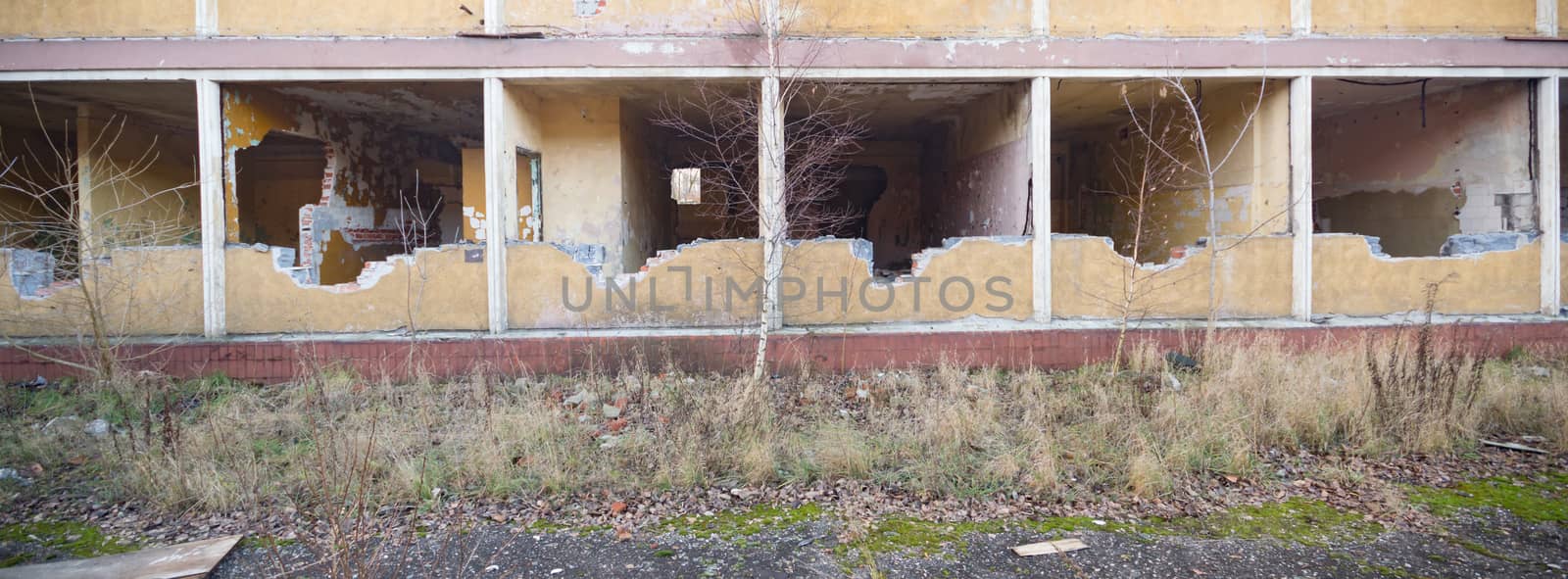 ruins of a very heavily polluted industrial factory, industrial series