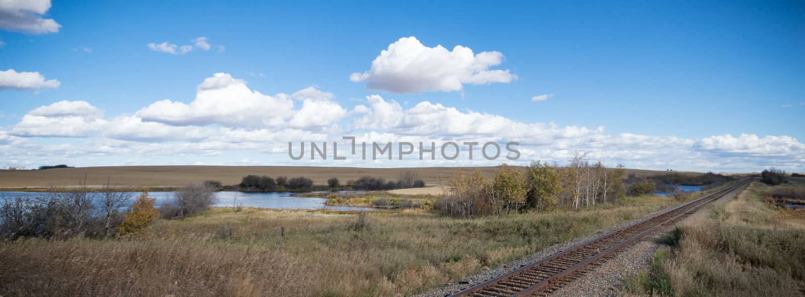 view of the railway track on a sunny day
