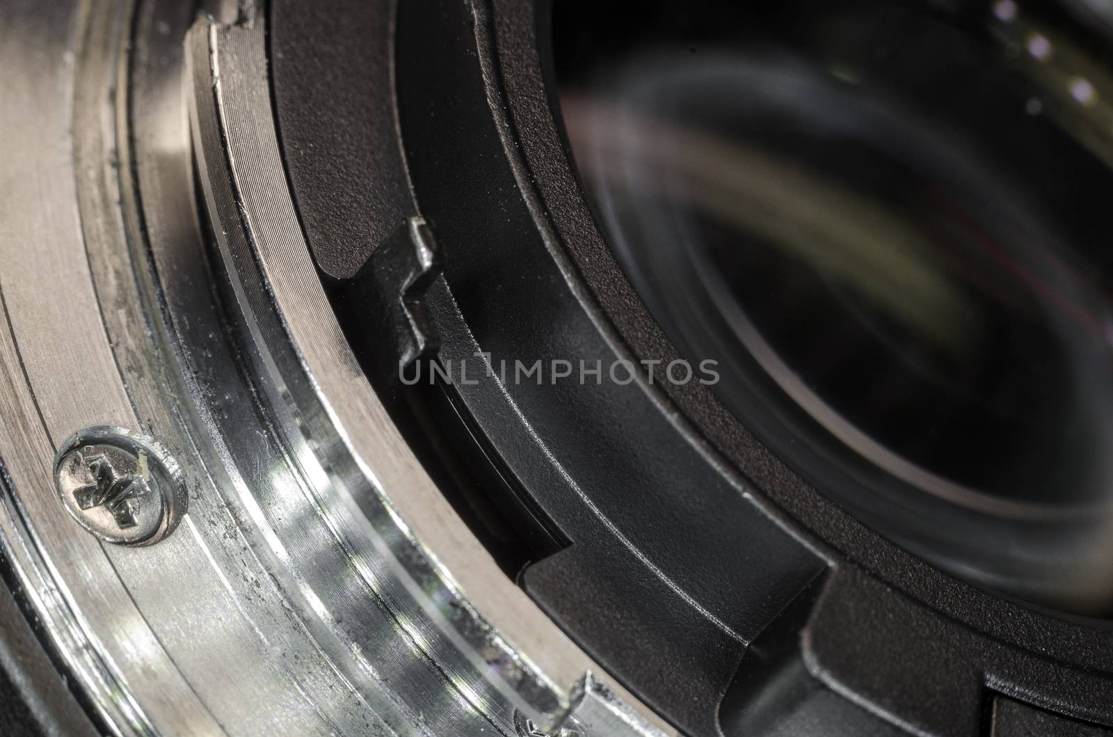 The digital camera lens closeup to design the first pages of magazines