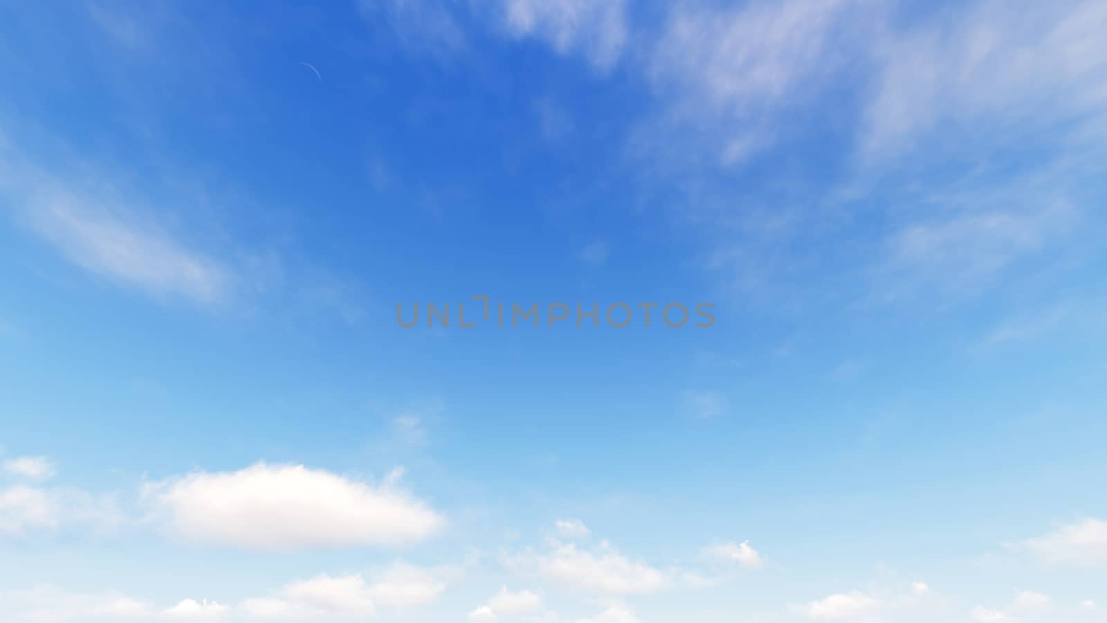 Cloudy blue sky abstract background, blue sky background with tiny clouds, 3d rendering

