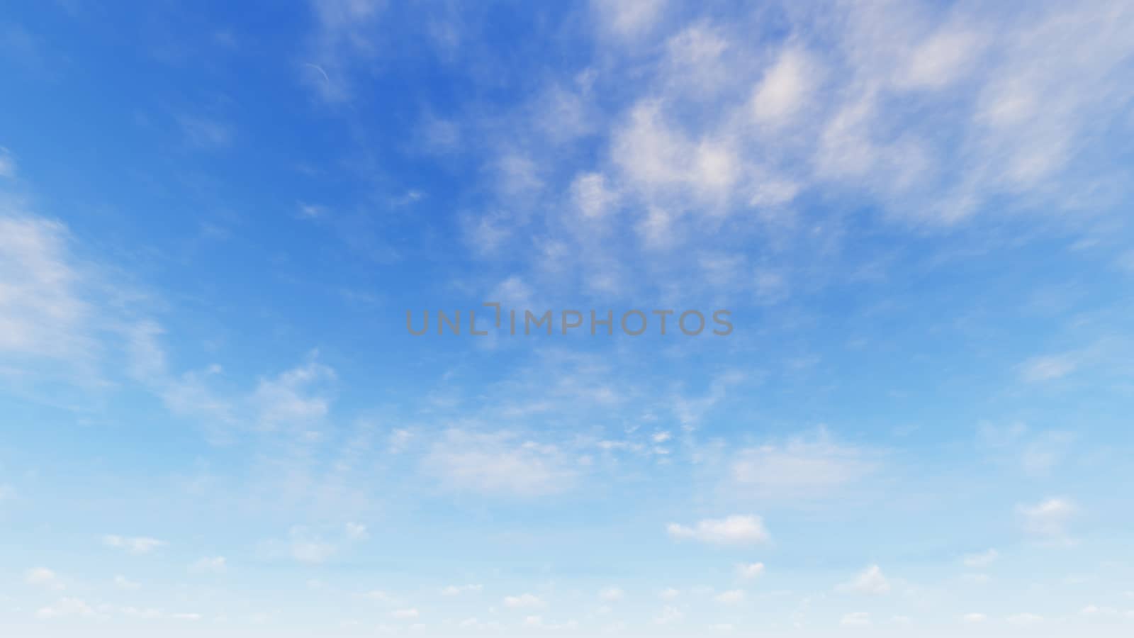 Cloudy blue sky abstract background, blue sky background with tiny clouds, 3d rendering

