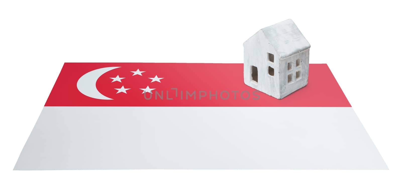 Small house on a flag - Singapore by michaklootwijk