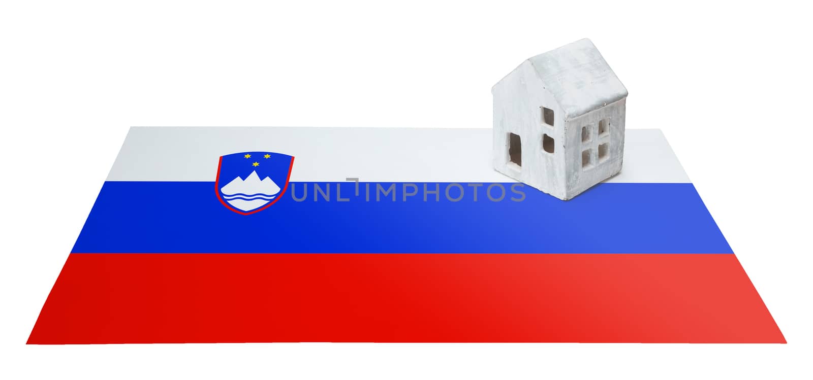 Small house on a flag - Slovenia by michaklootwijk
