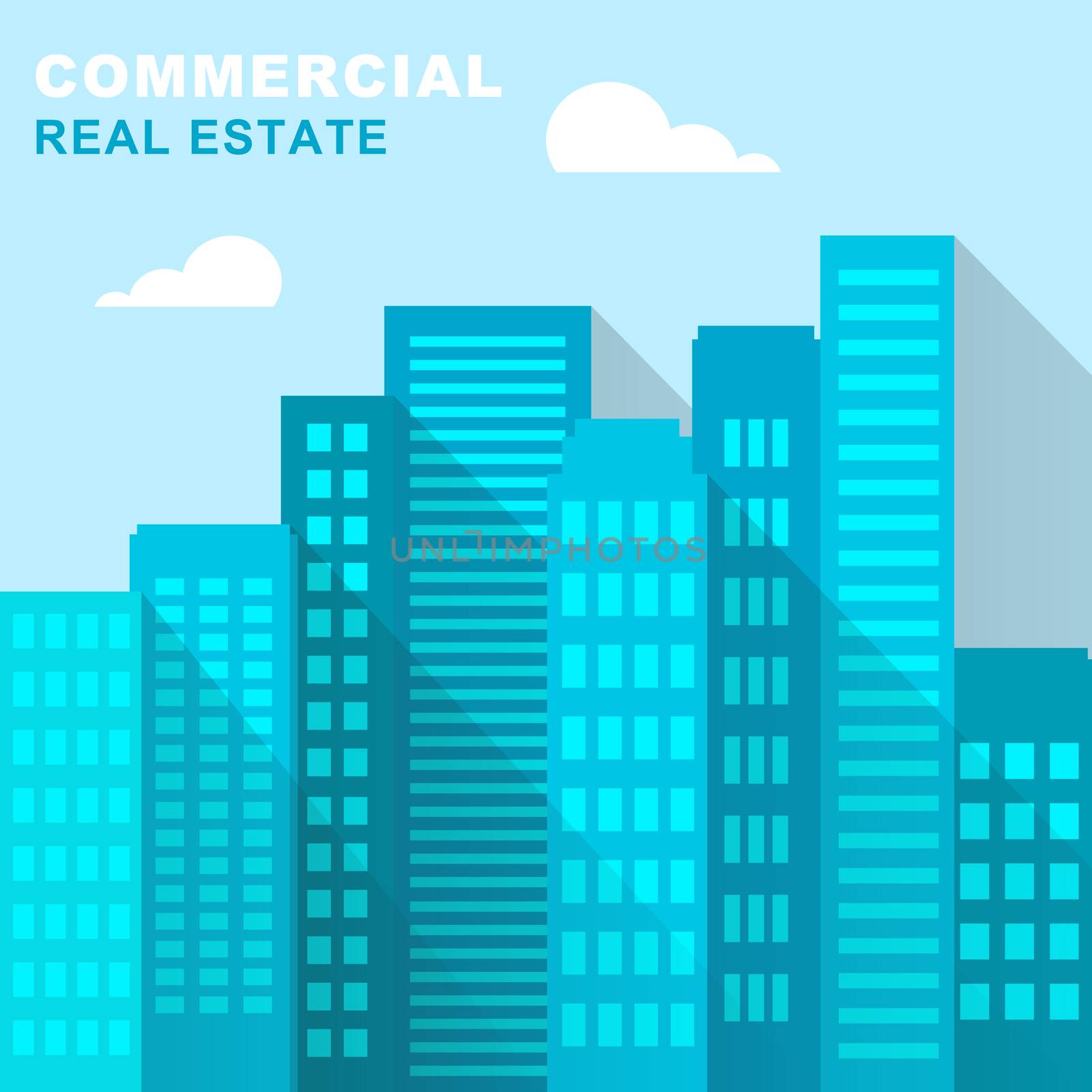 Commercial Real Estate Office Represents Properties 3d Illustrat by stuartmiles