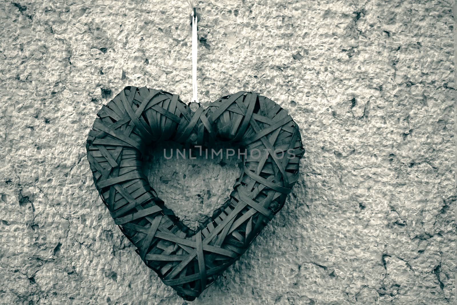 Photo illustration Black &amp; White Heart ornamental by Gioconte