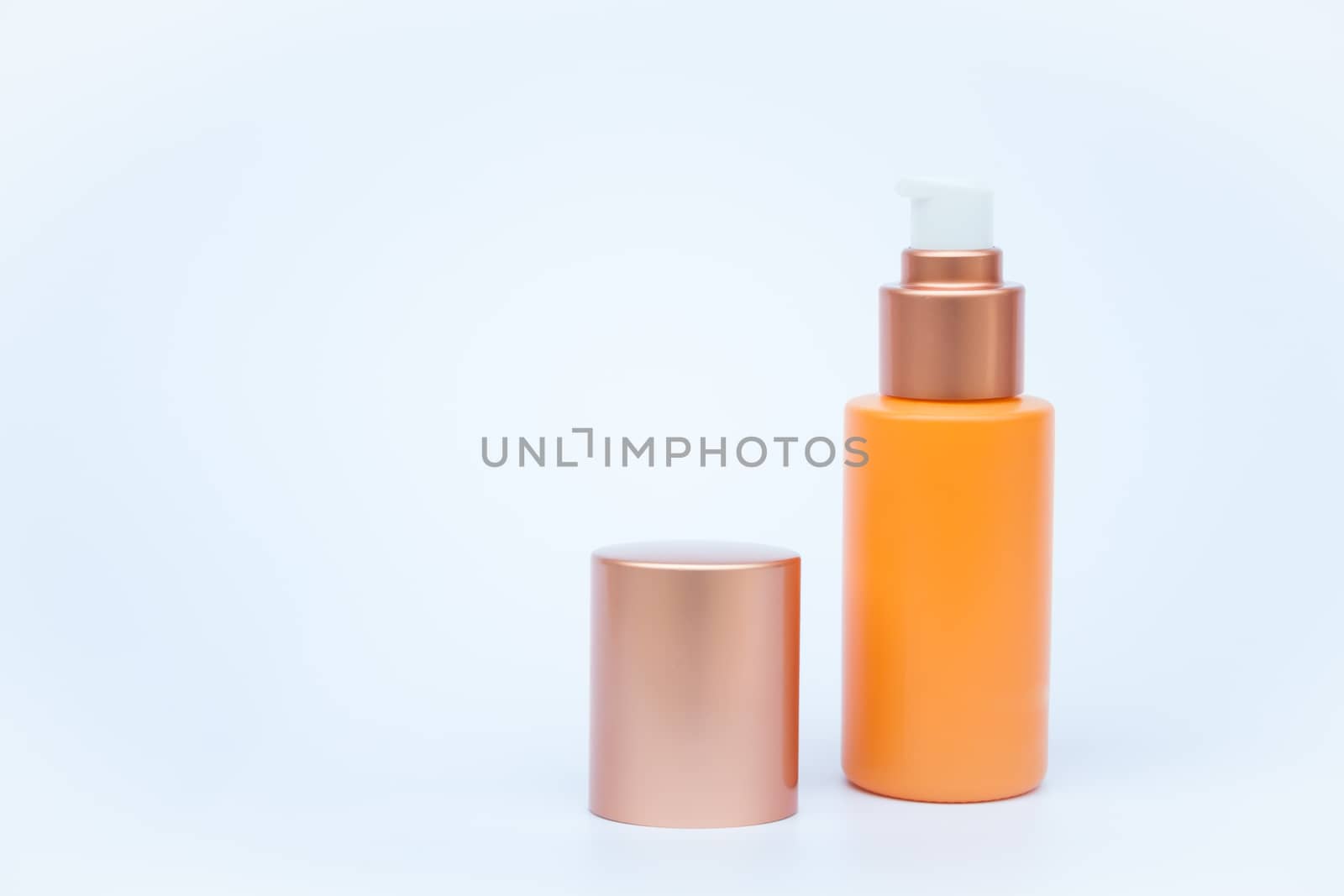 Cosmetic bottle isolated on white background by punsayaporn