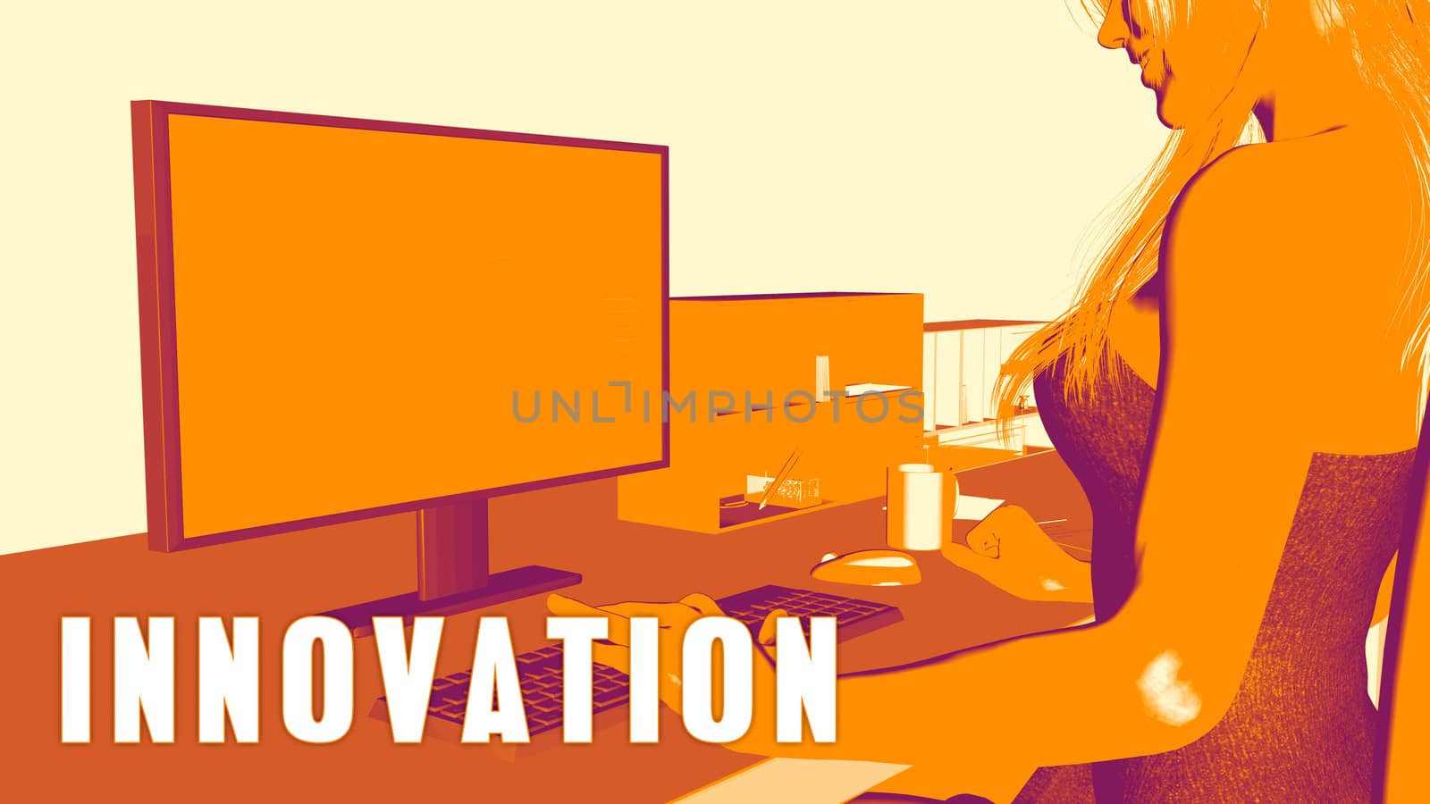  Innovation Concept Course with Woman Looking at Computer