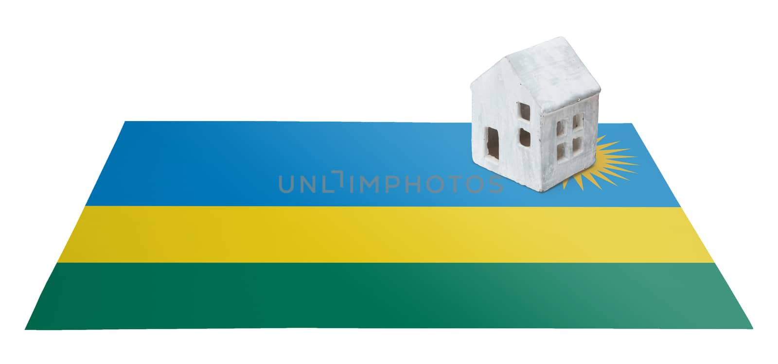 Small house on a flag - Rwanda by michaklootwijk