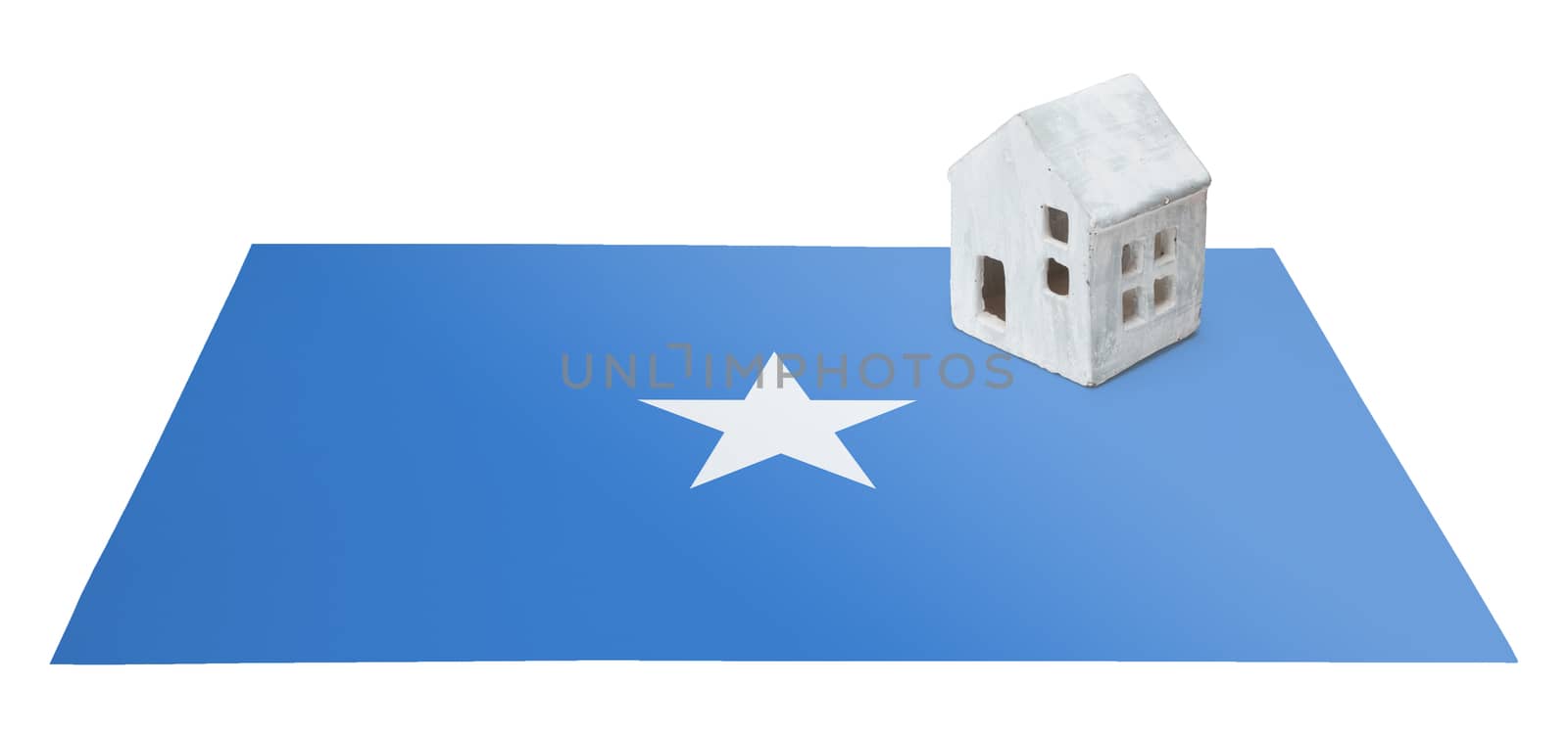Small house on a flag - Somalia by michaklootwijk