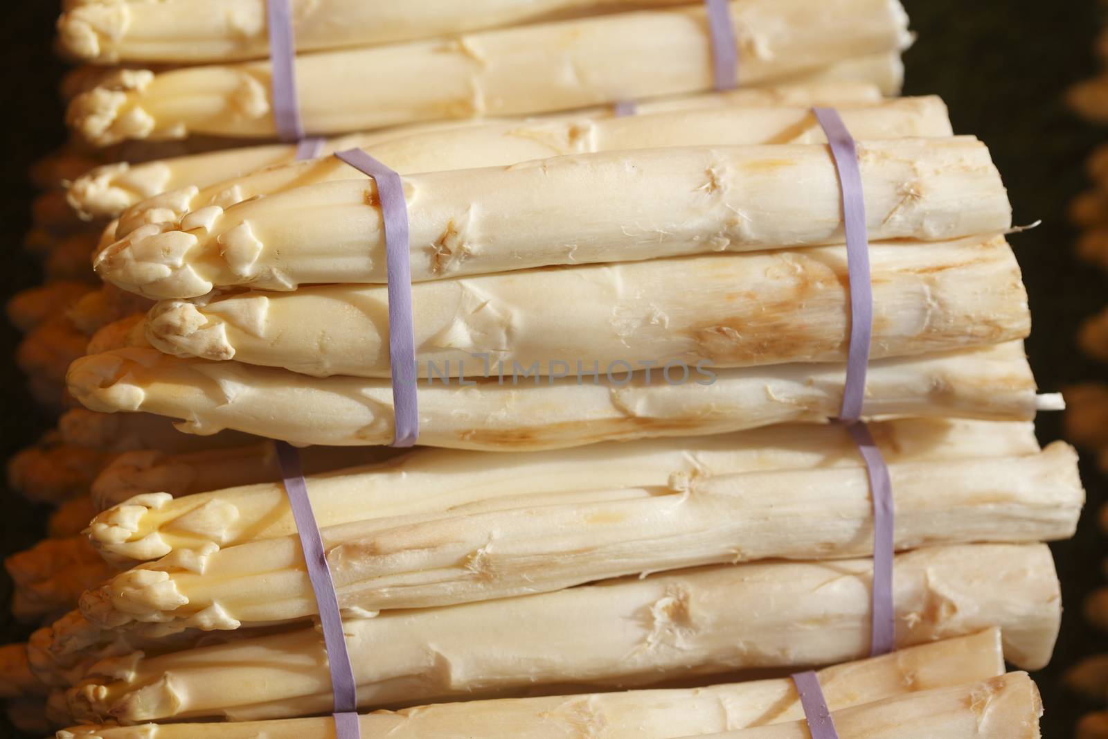 Fresh French Aspargus on a Market Stall