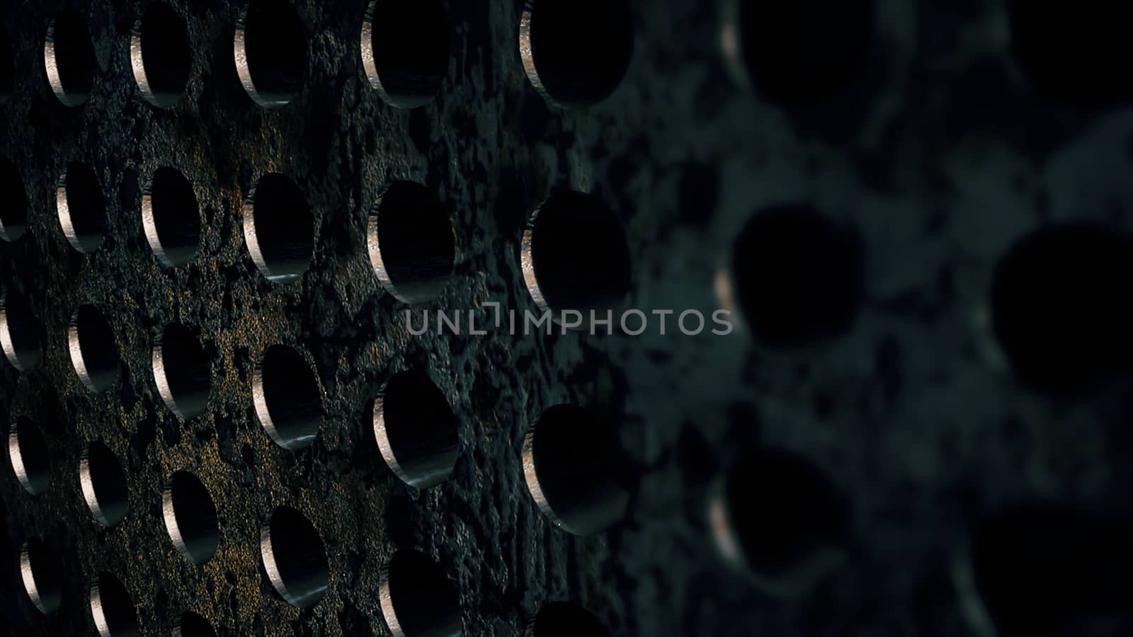 steel metal circle textures. Corrosion backdrop. 3d rendering