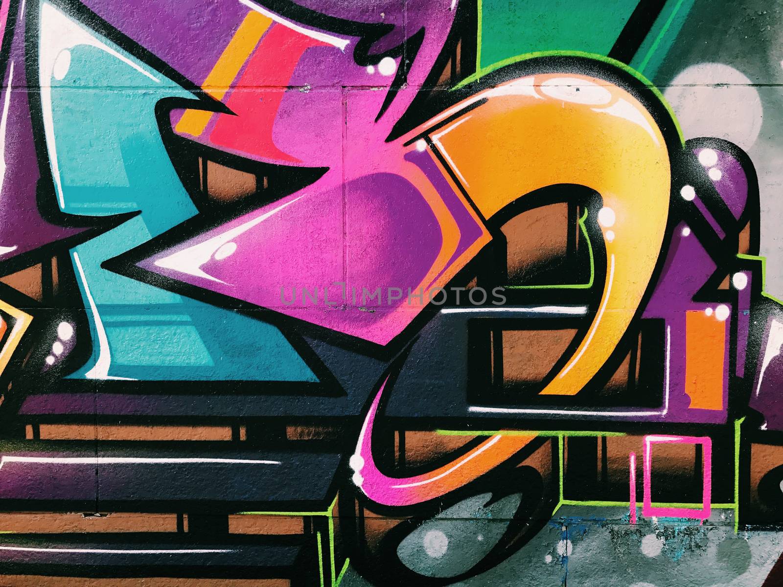 Graffiti wall background. Urban street art design