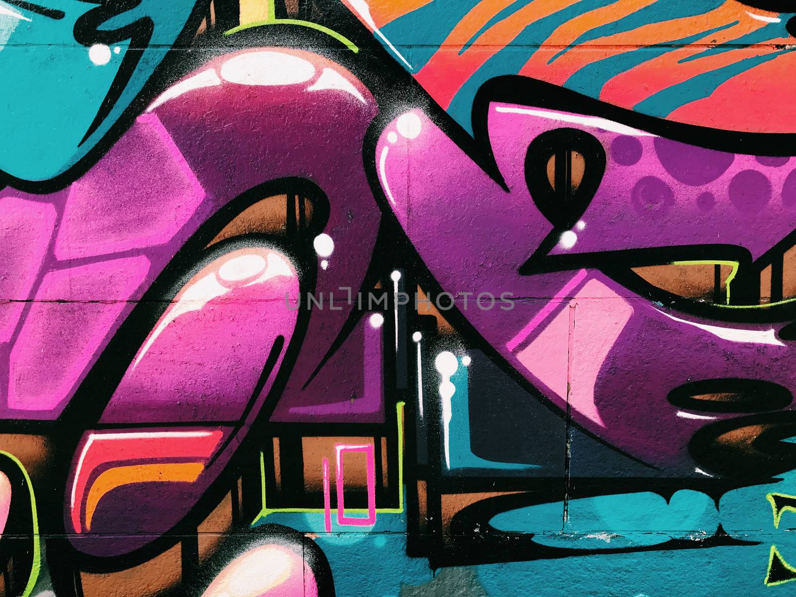 Graffiti wall background. Urban street art by Softulka