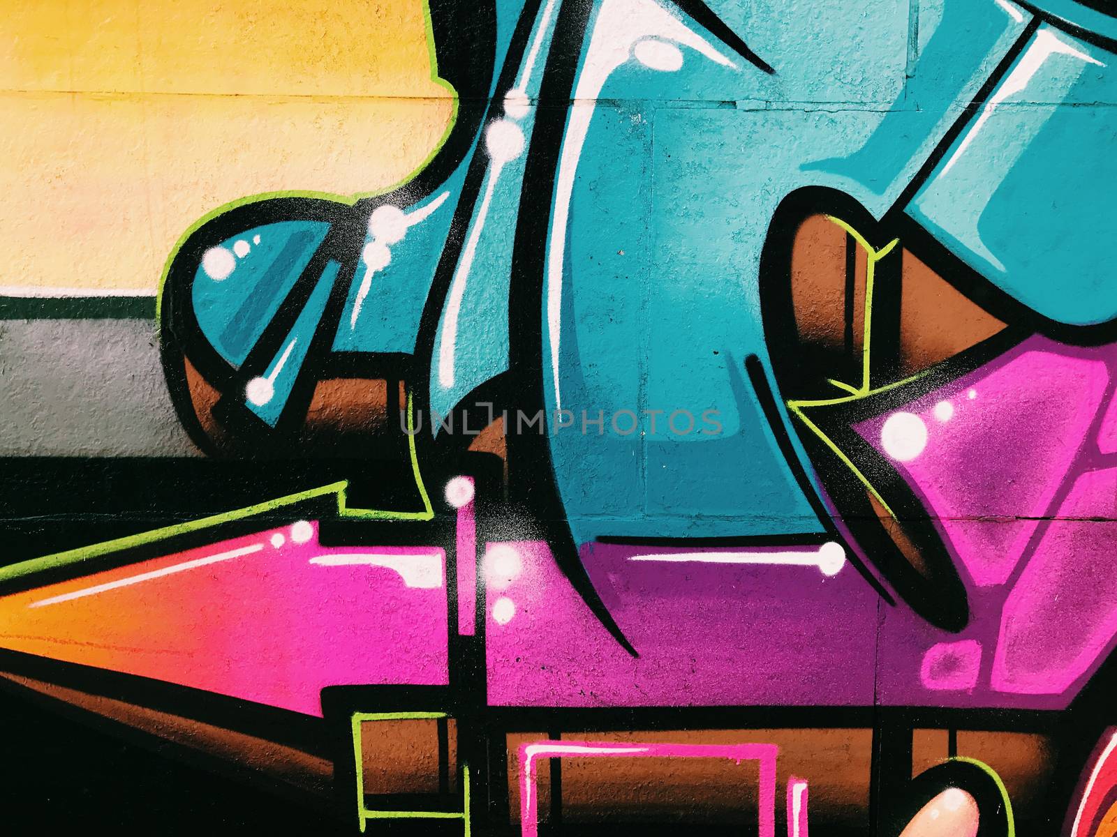 Graffiti wall background. Urban street art design