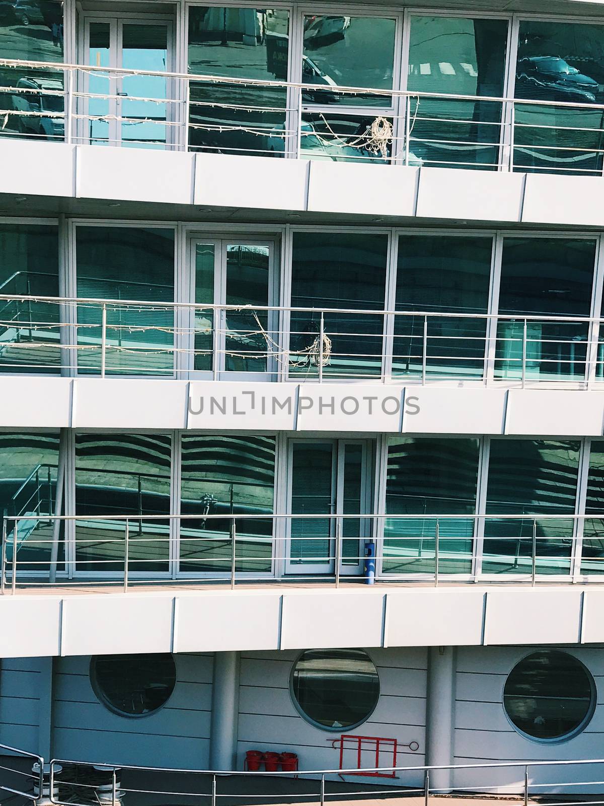 Part of cruise ship. Luxury life background backdrop by Softulka