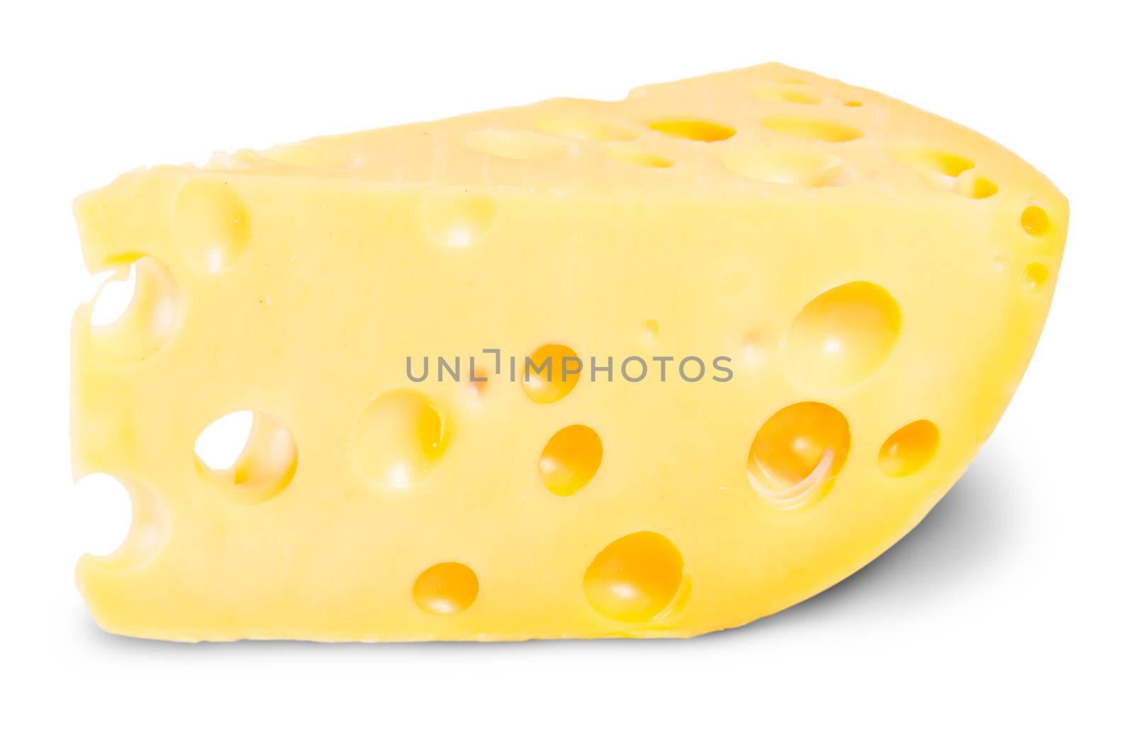 A Piece Of Cheese Isolated On White Background