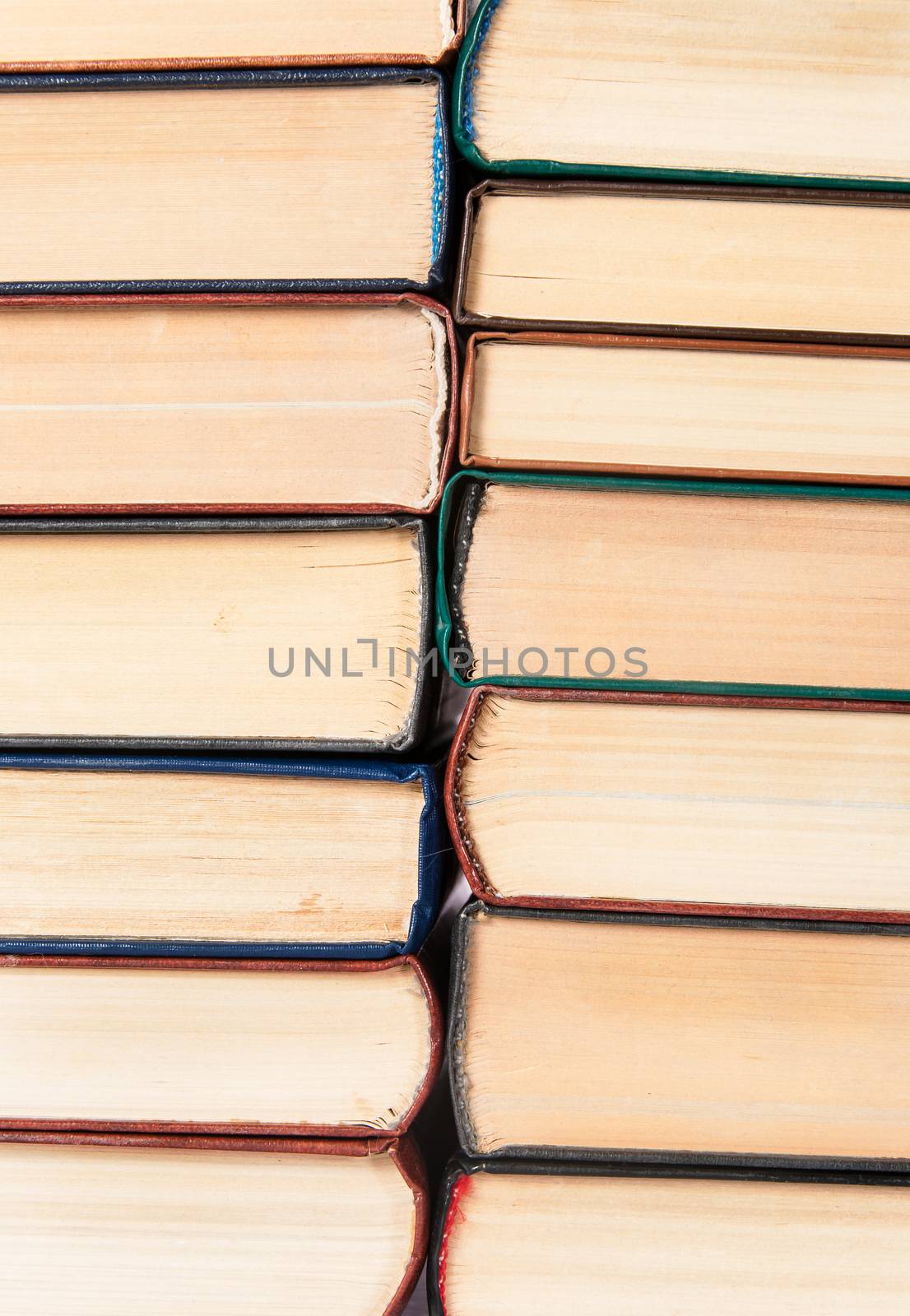 Abstract background of two stacks of old books