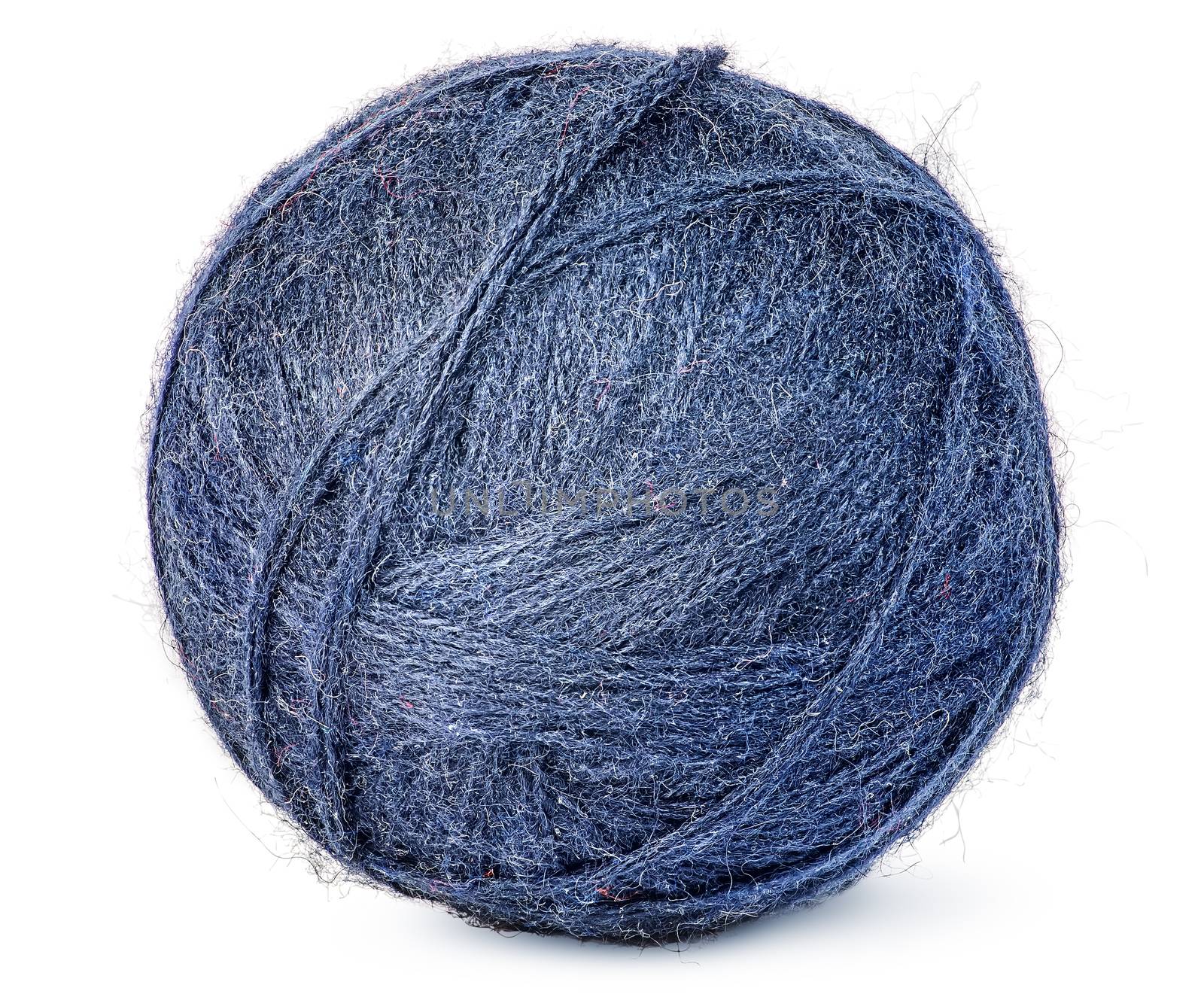 Ball of blue wool yarn by Cipariss