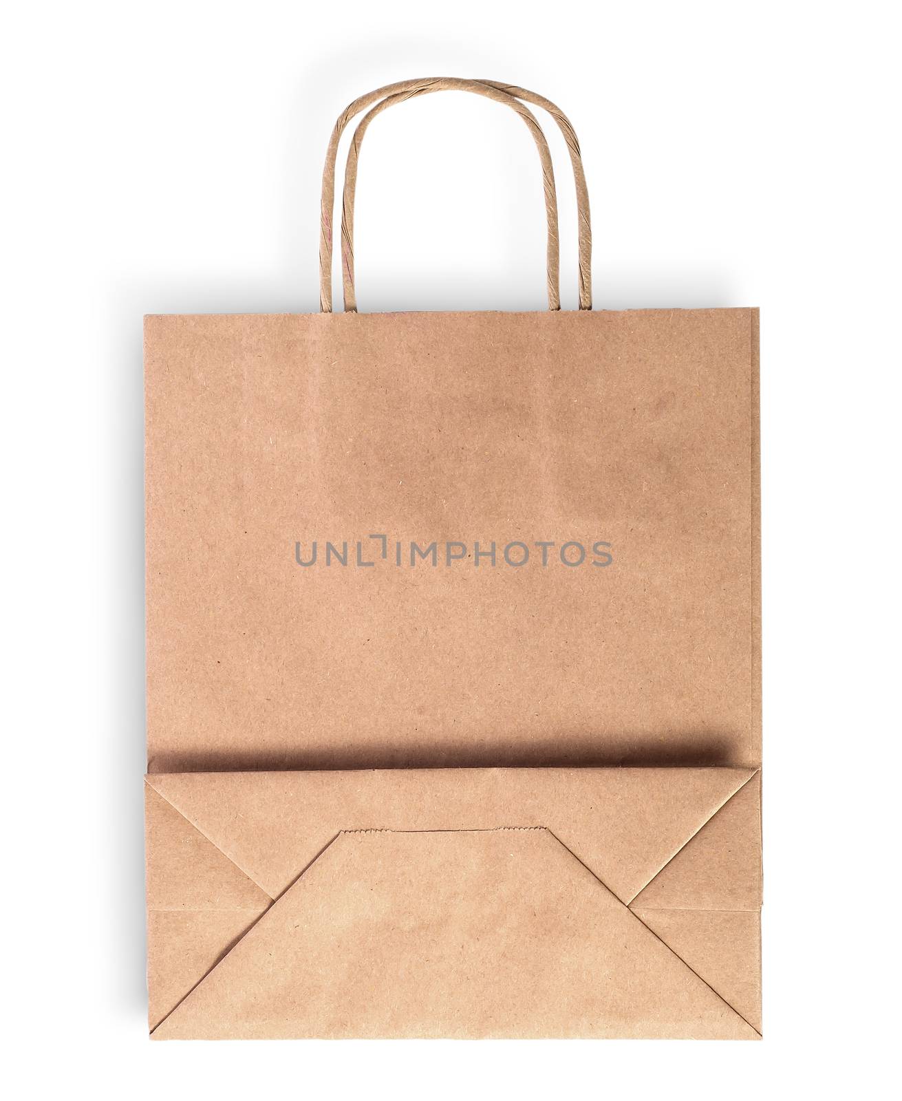 Blank folded brown paper bag for food by Cipariss