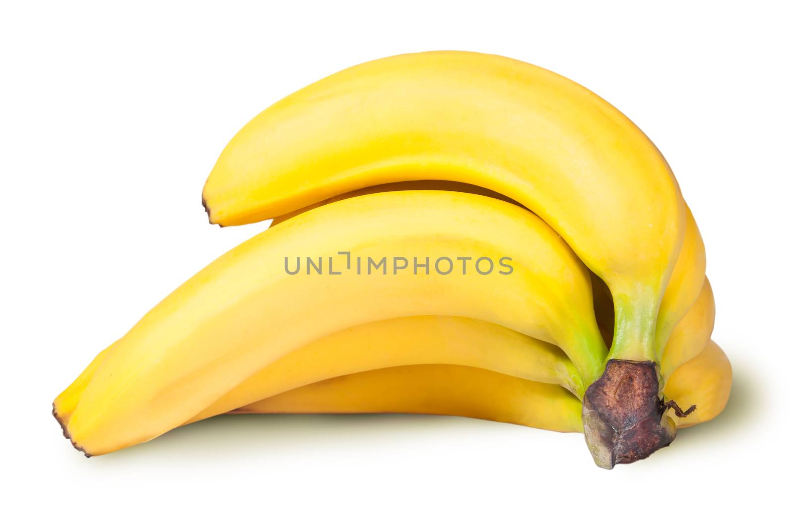 Bunch Of Bananas Rotated Isolated On White Background