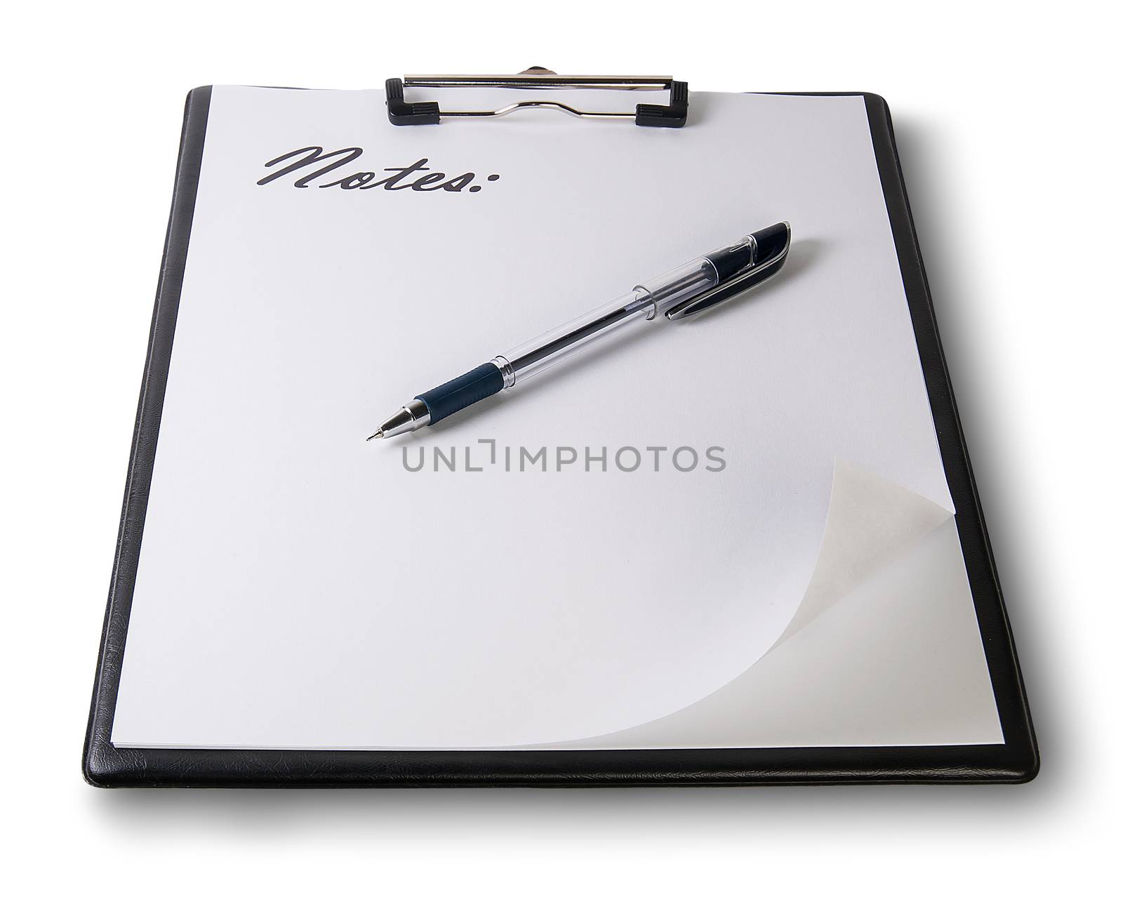 Clipboard With Pen Isolated On White Background