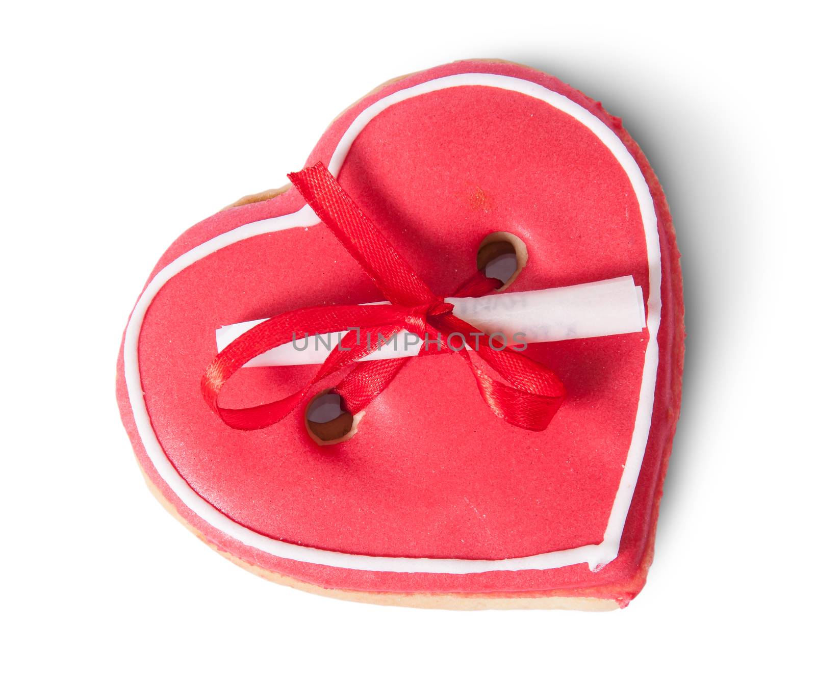 Cookies heart with note on top by Cipariss