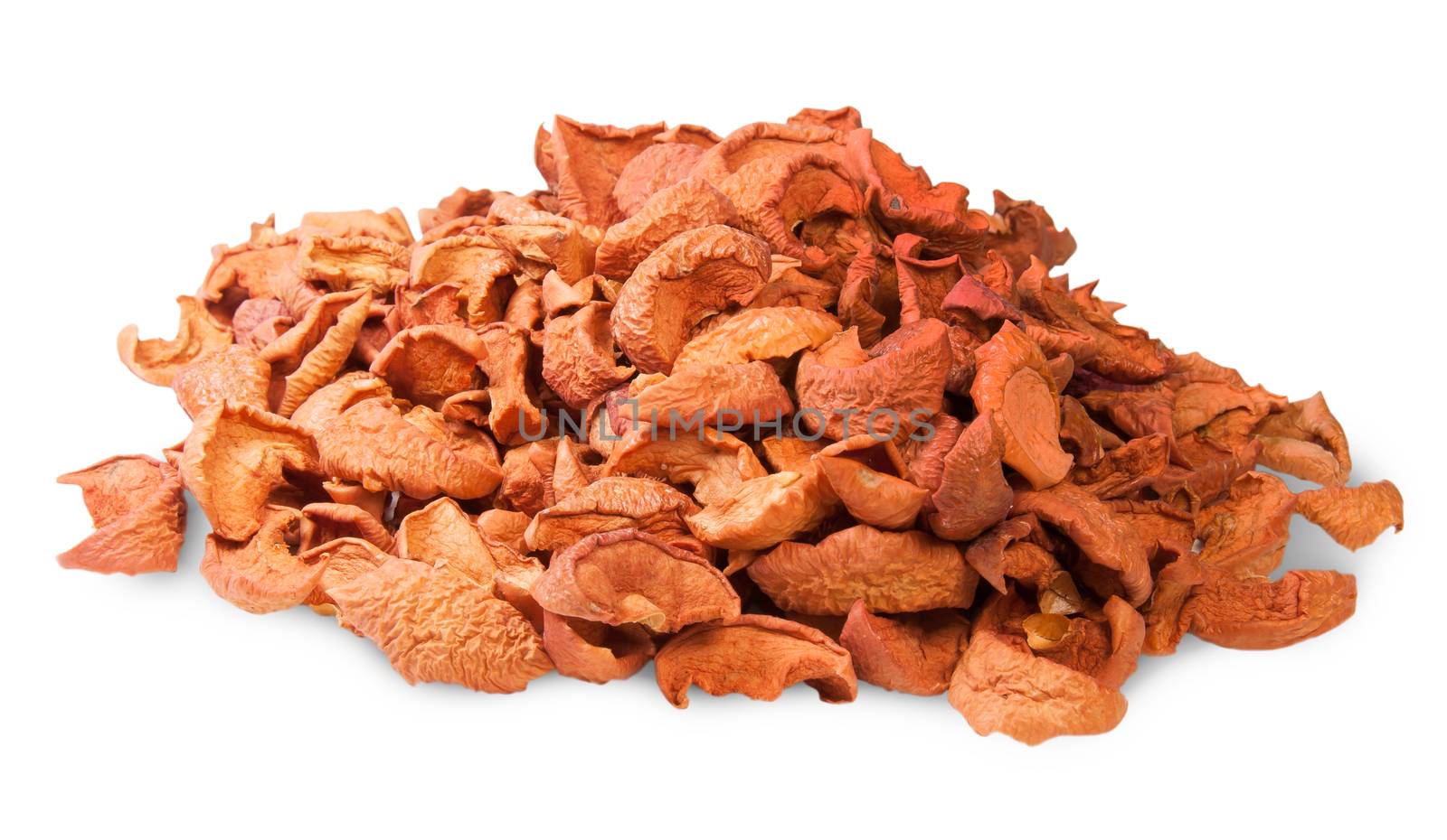Dried Apple Slices Isolated On White Background