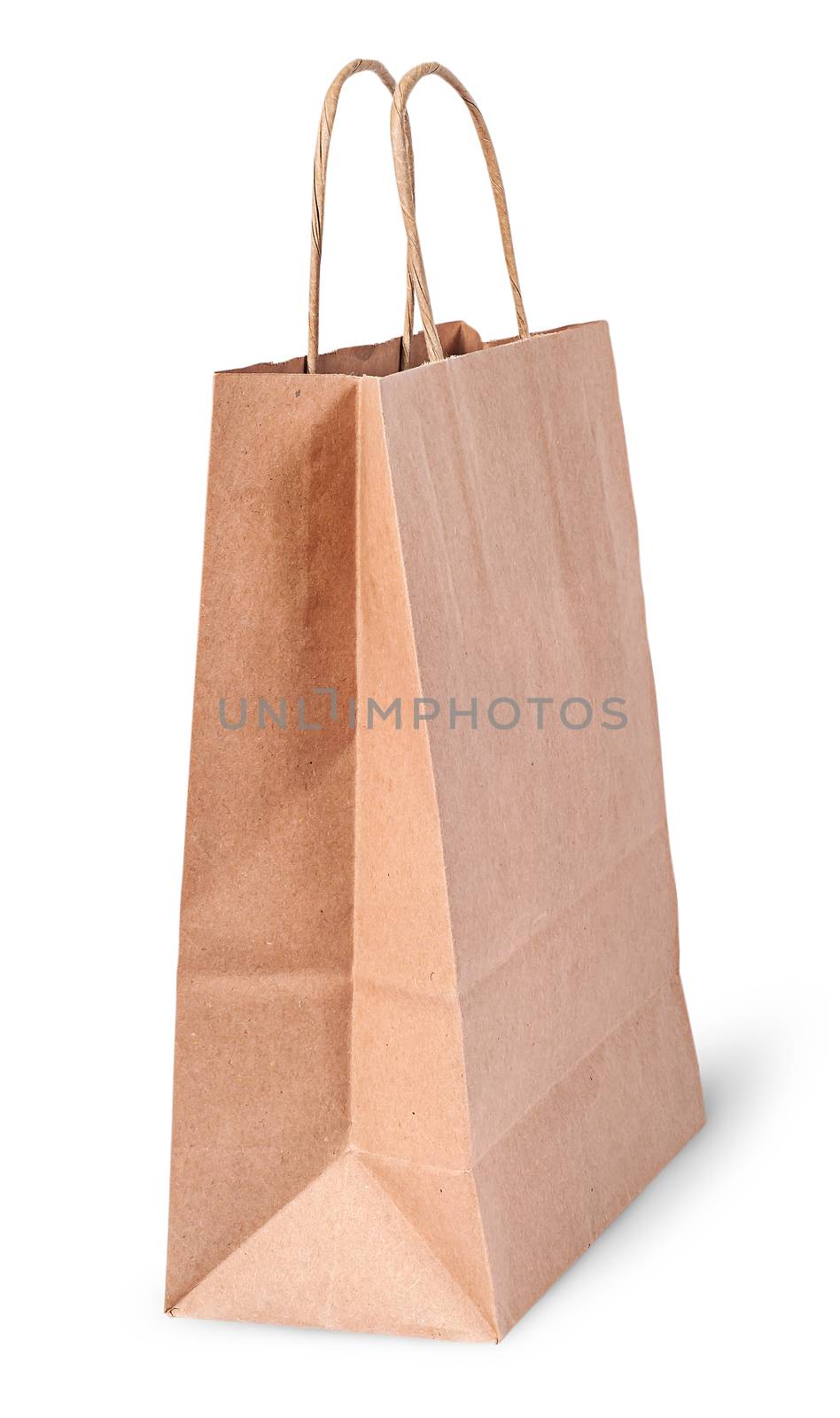 Empty open brown paper bag for shoping by Cipariss