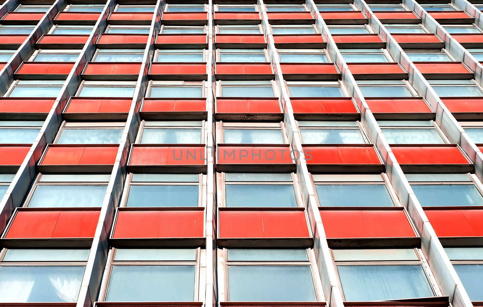 Multistory office building with terracotta panels by Cipariss
