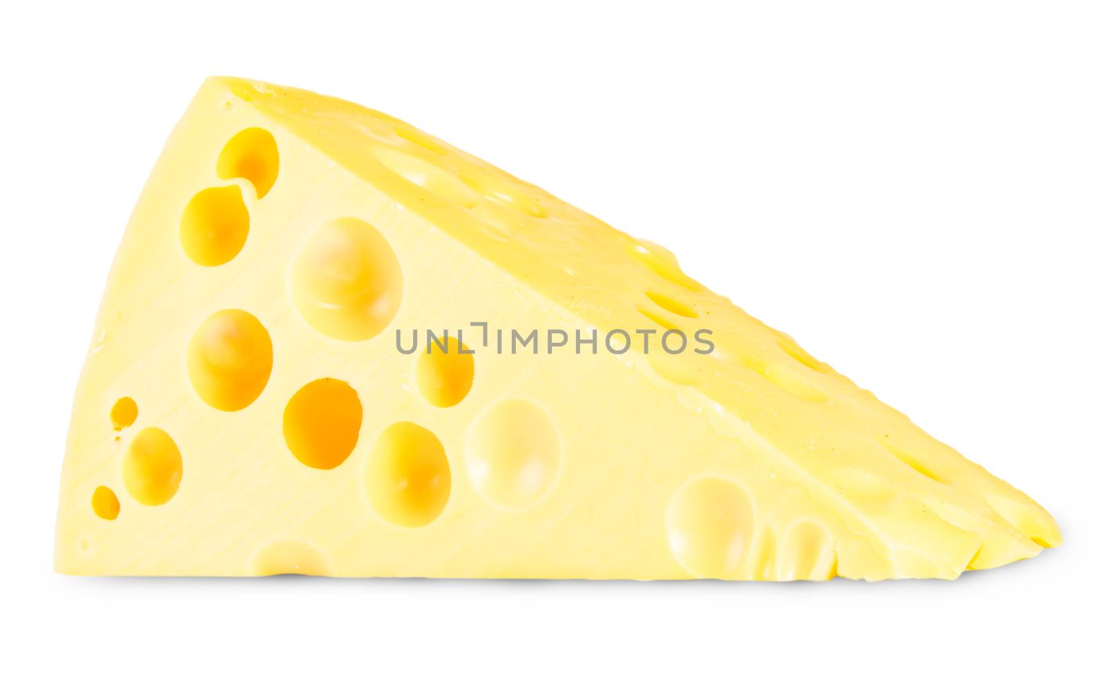 Piece Of Cheese Isolated On White Background