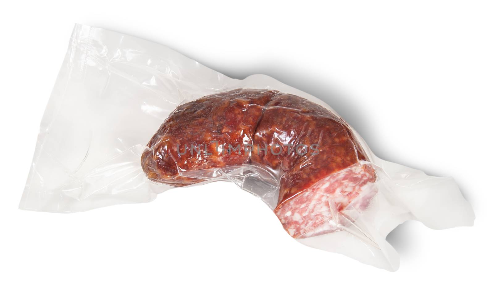 Piece Of Sausage In Vacuum Packing by Cipariss