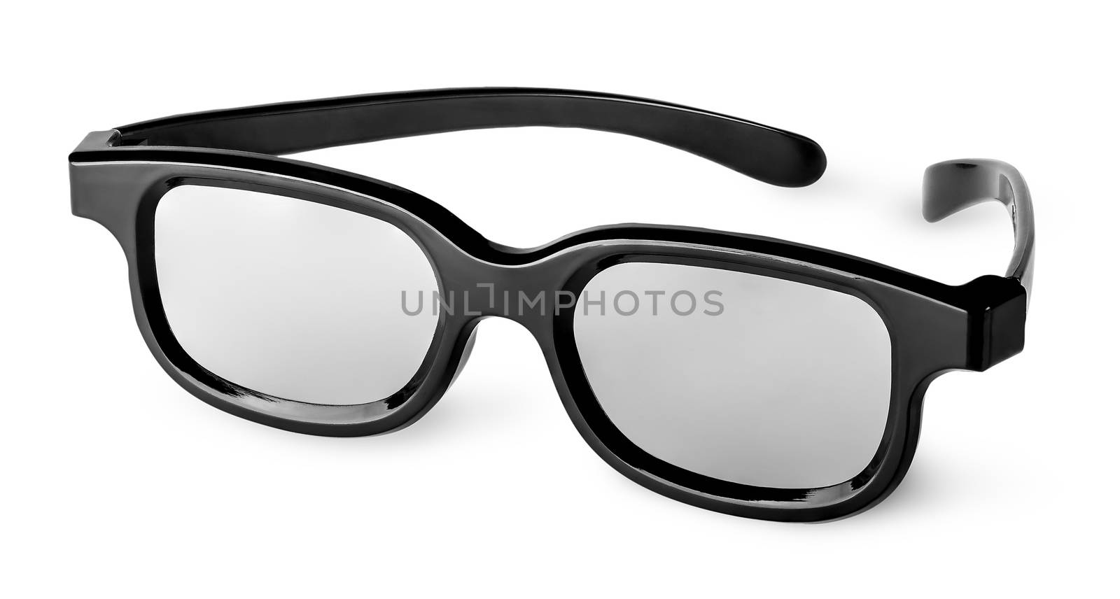 Plastic 3D glasses isolated on white background