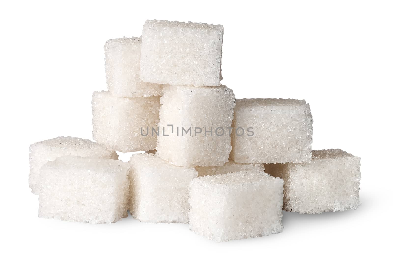 Pile of white sugar cubes by Cipariss